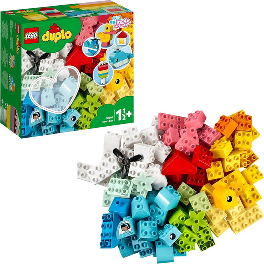 LEGO Duplo 10909 Duplo Various Idea Box (Heart) Toy Blocks Present, Toddler, Babies, Boys, Girls, Ages 1 and a Half