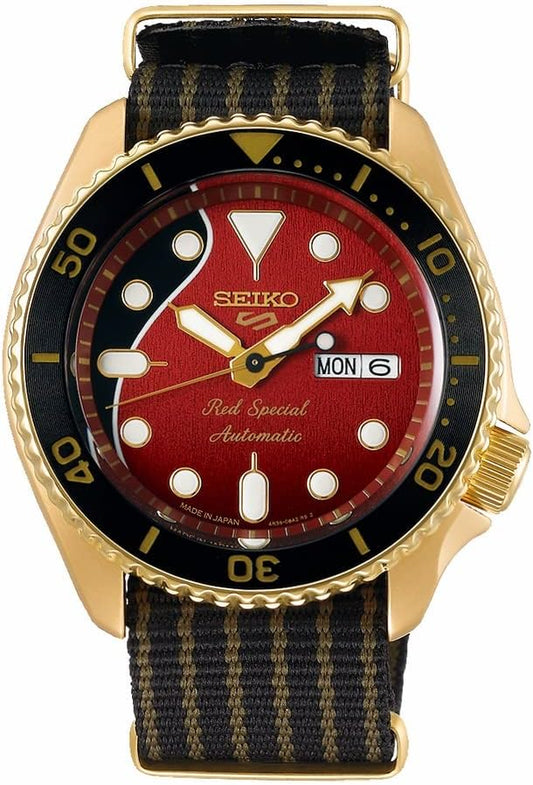 Seiko 5 Sports Wristwatch, Brian May Collaboration, Second Edition, Limited Edition, Red Special Seiko 5 SPORTS Automatic Mechanical Limited Edition Men's SBSA160, sports