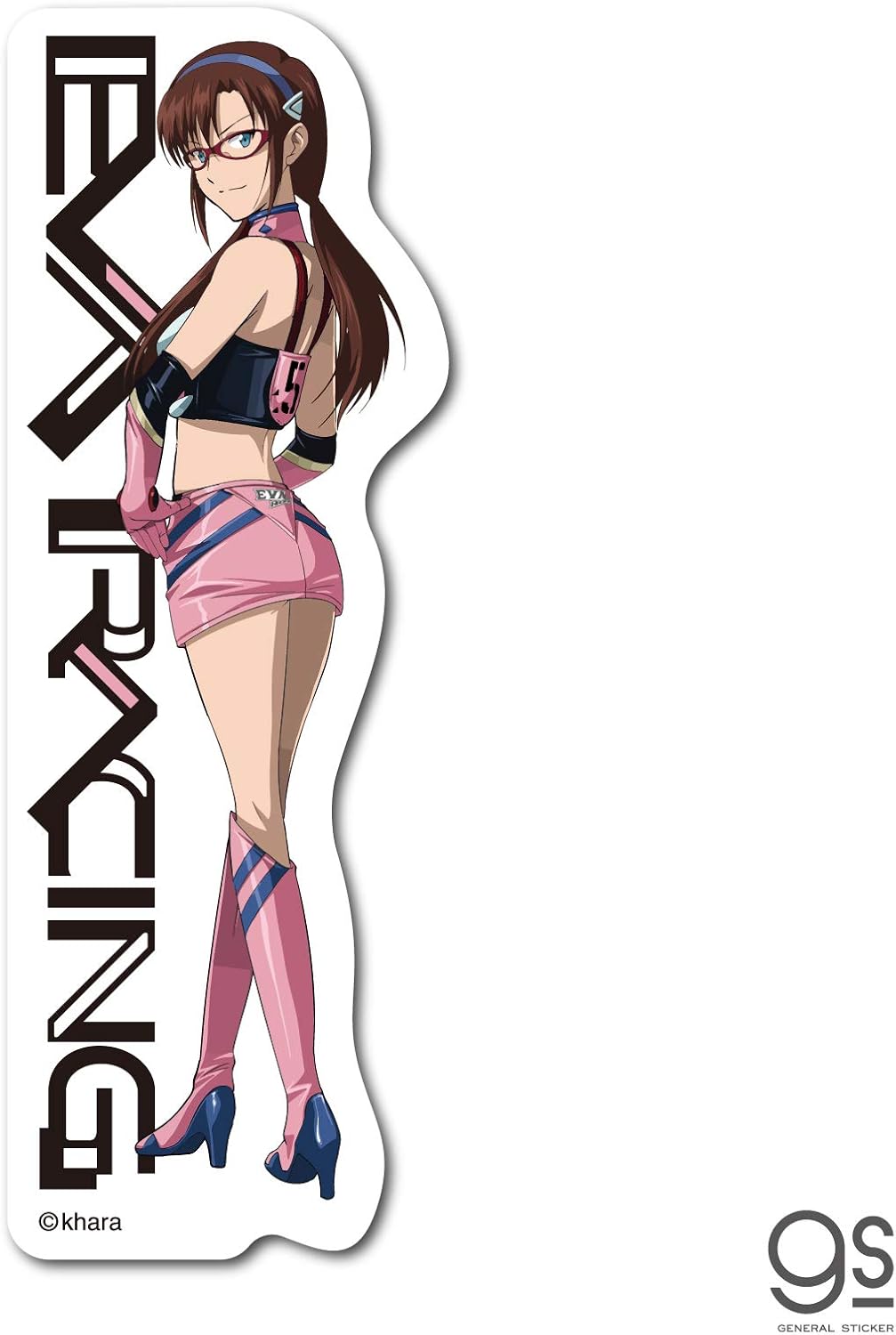 Evangelion Racing EVA Racing Sticker Mari Race Queen Character Sticker Anime Licensed Product LCS1232 gs Official Merchandise