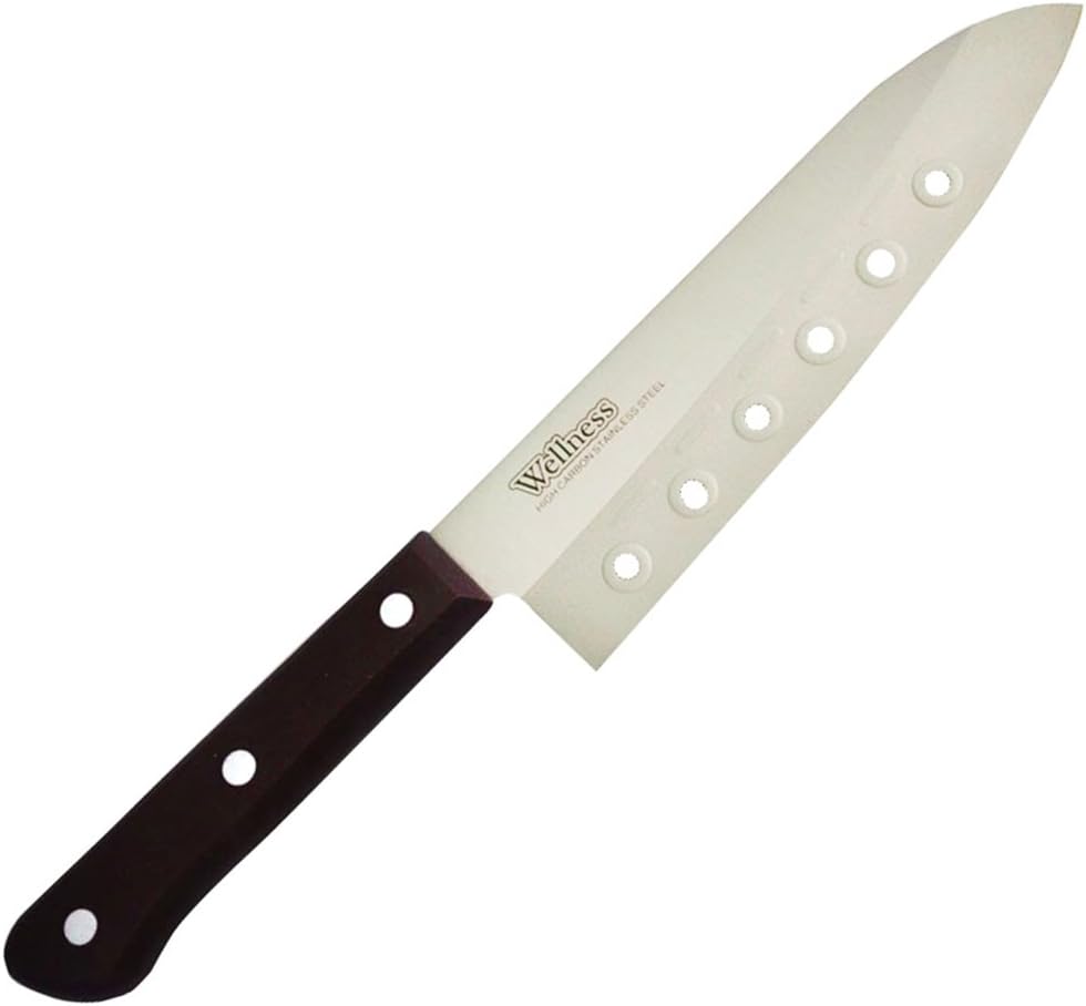 Kai Corporation AB5583 Perforated Santoku Knife, 6.5 inches (165 mm) Wellness
