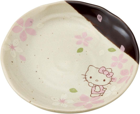 Skater CHMD1-A Mino Ware Small Plate, Hello Kitty Sakura, Sanrio, 5.2 inches (13.2 cm)