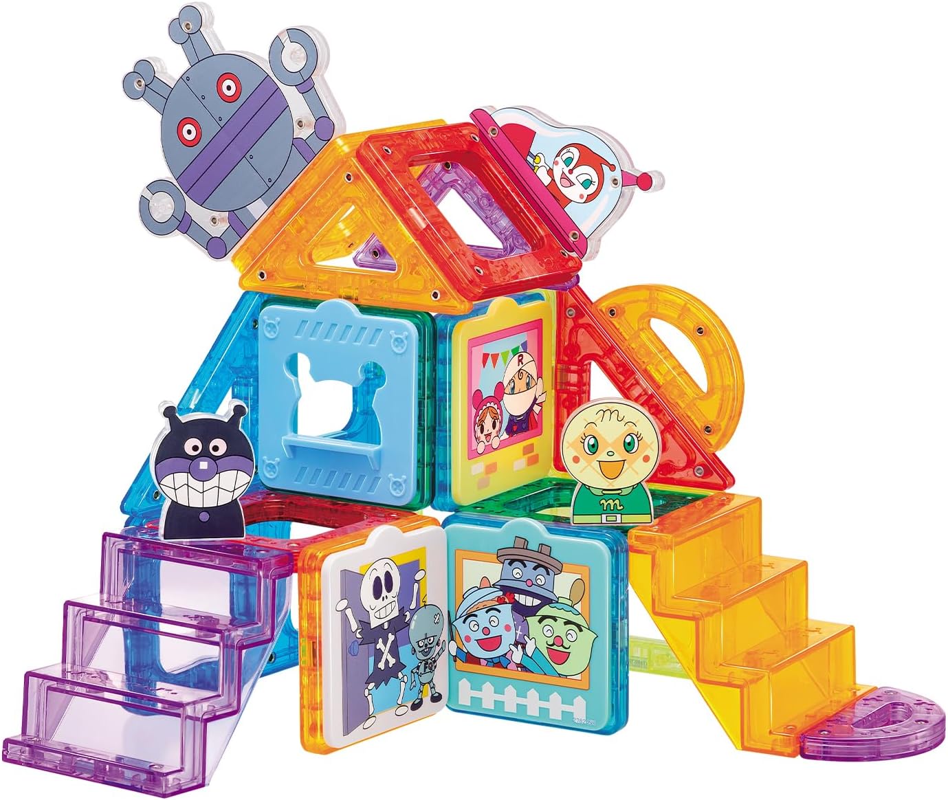 [BANDAI] Anpanman Magnetic Panel Click & Learn! DX Set with Lots of Fun - For ages 18 months and up