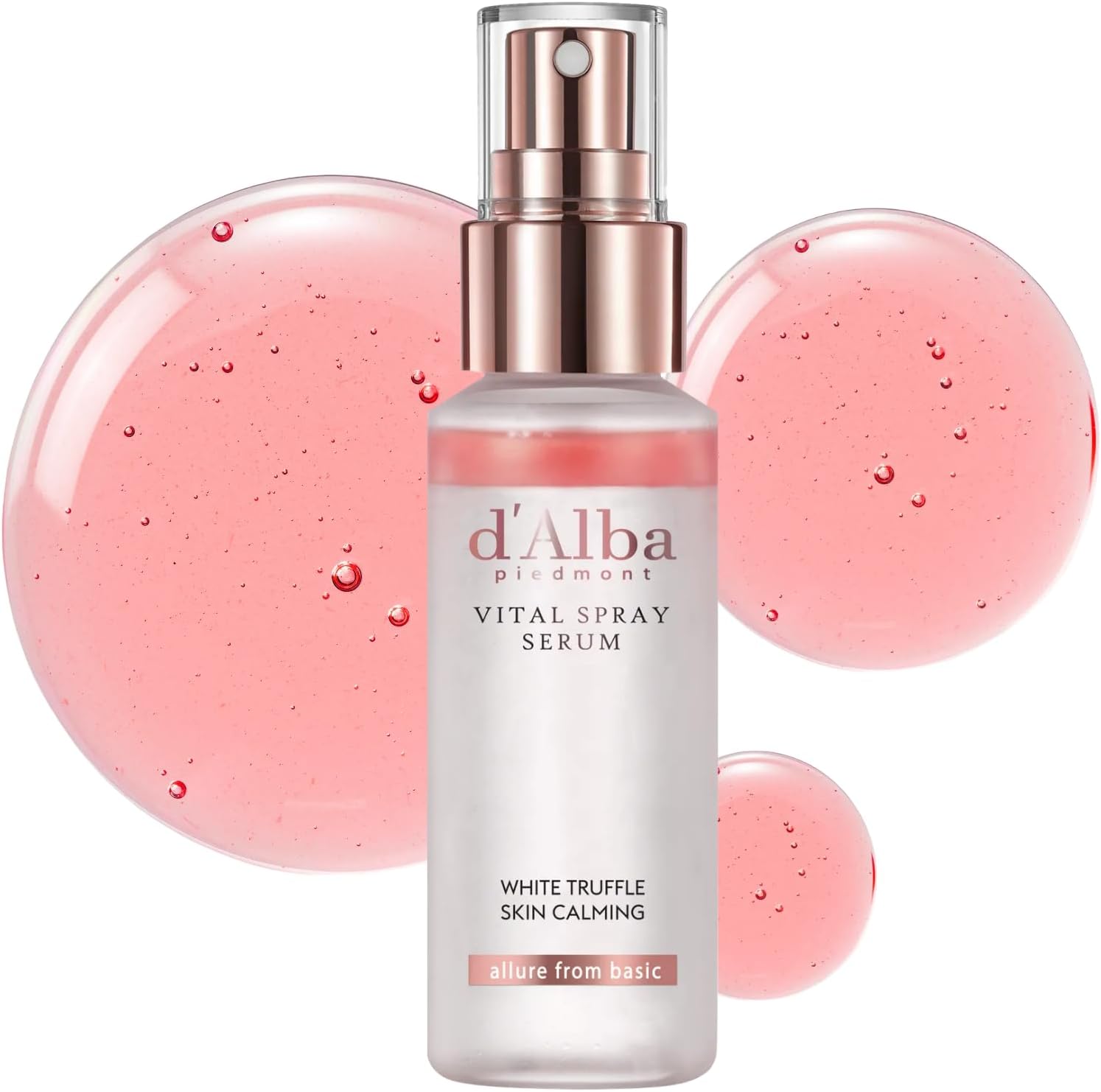 d'Alba White Truffle Vital Spray Serum, 1.7 fl oz (50 ml), Official Mist Lotion, Refreshing, Soothing, Moisturizing, Serum, Essence, Elasticity, Pore Lotion, Mist Spray, Sensitive Skin, Vegan