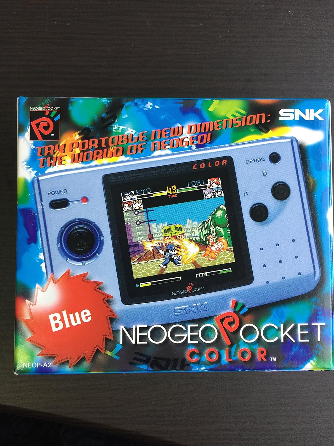 海外版ネオジオポケットカラー本体　ブルー　NEOGEO POCKET COLOR 　PLATINUM SILVER　国内ソフト使用可