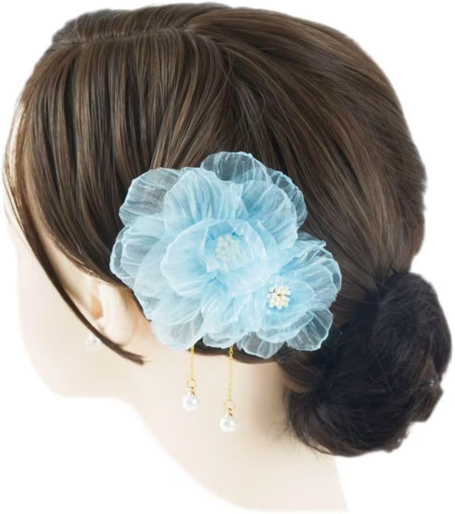 lalabeauty Yukata, Hair Ornament, Pearls, Kimono, Hair Ornament, Fireworks Festivals, Simple, Flowers, Short, Hakama, Coming-of-age Ceremonies, Graduation Ceremonies, Front Photo Shoots, Brides