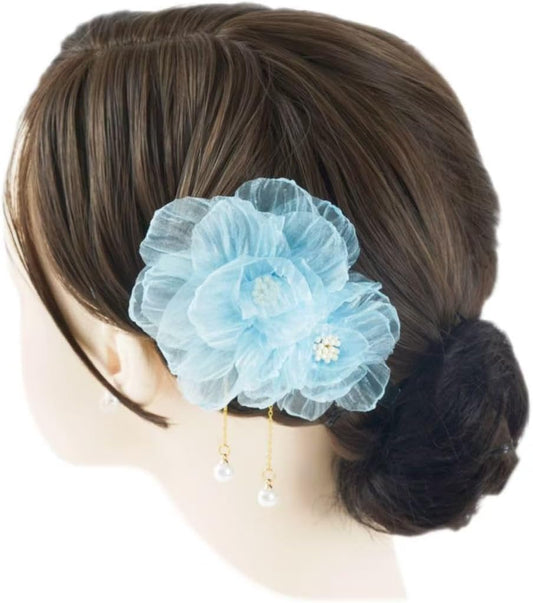 lalabeauty Yukata, Hair Ornament, Pearls, Kimono, Hair Ornament, Fireworks Festivals, Simple, Flowers, Short, Hakama, Coming-of-age Ceremonies, Graduation Ceremonies, Front Photo Shoots, Brides