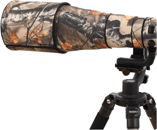 Rolanpro Lens Cover, Camouflage Coat for Telephoto Lens Compatible with SIGMA 500mm F/4 DG OS HSM Sports, Triple Layer Protection, Dead Tree Camo, Modern