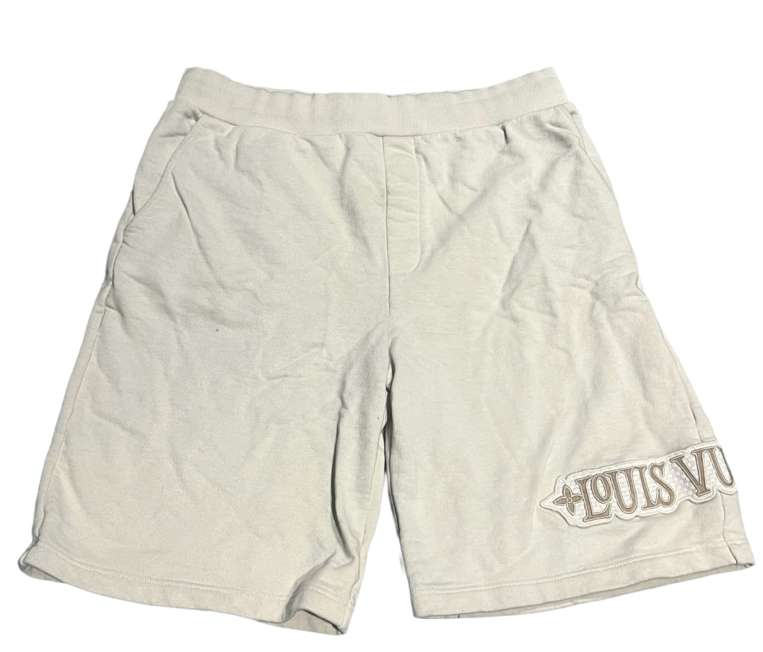 LOUIS VUITTON 'BEIGE' EMBROIDERED SHORTS