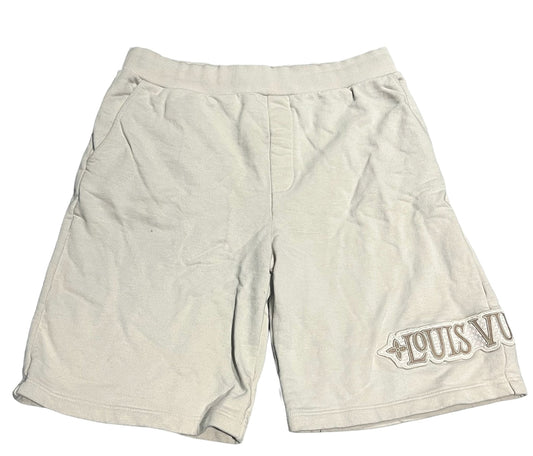 LOUIS VUITTON 'BEIGE' EMBROIDERED SHORTS