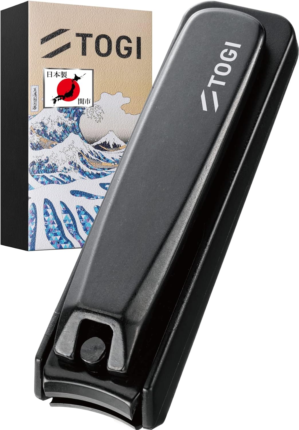 [Seki City] Nail Clippers Made in Japan Premium [Blacksmith Craftsmanship] Sharp Sharpening Like a Famous Sword Gift TOGI Jet Black