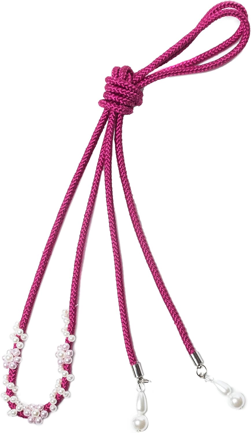 Kyoetsu Women's Obikazari Kazarihimo Decorative Cord Yukata Accessory w/ Faux Pearls