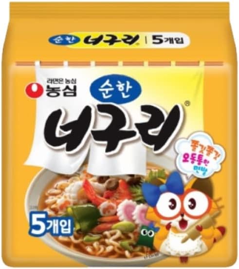 Nogsim Grillz Ramen (Sweet and Spicy) 4.2 oz (120 g) x 5 Bags, Mild Korean Ramen, Instant Ramen