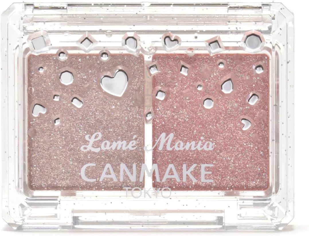 Canmake Lame Mania 02 2.7g Eye Shadow Glitter Shiny Pearl 2 Colors Pastel Pink