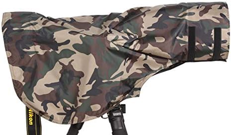 ROLANPRO X-Small Rain Cover Fits Canon RF 100-500mm F/4.5-7.1 L USM Fits Sigma 150-600mm F5-6.3 DG OS HSM Contemporary, Fits Sony FE 100-400mm f4.5-5.6 GM and More - #Army Green Waterproof