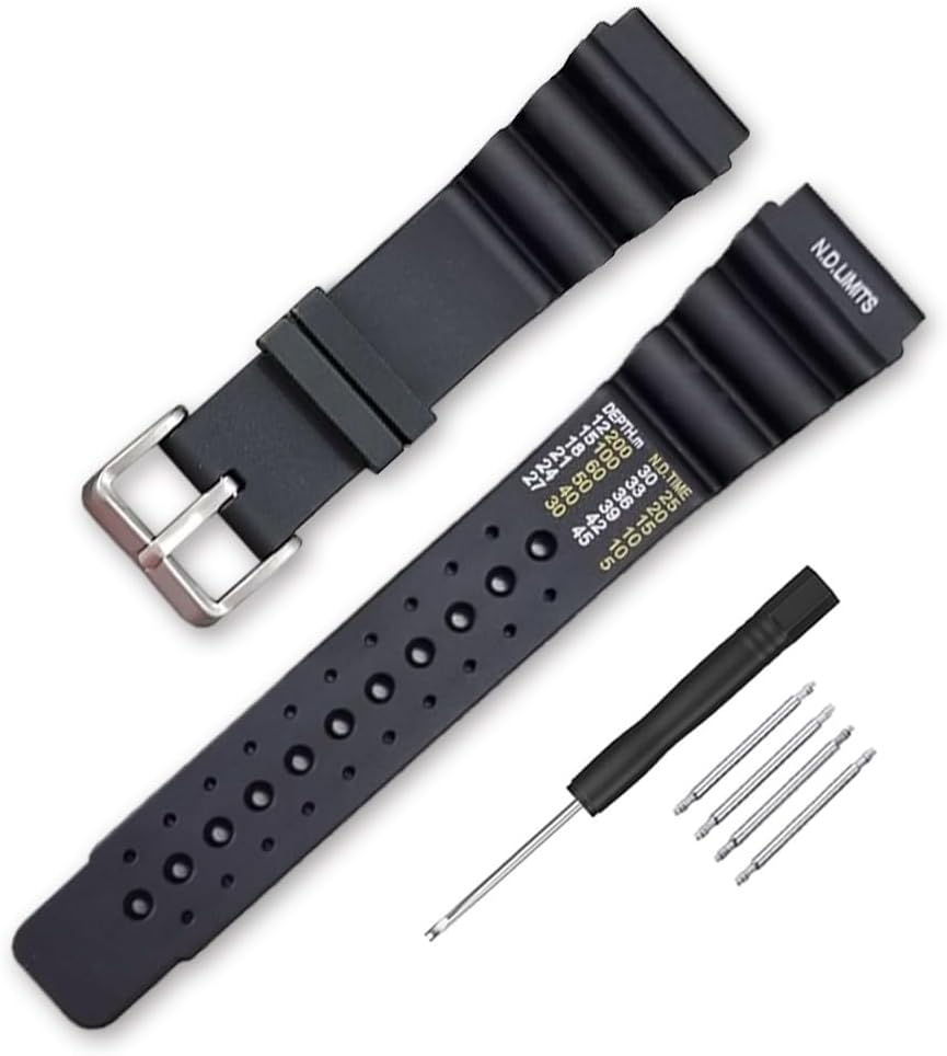 Seiko Watch Band Replacement 0.8 inch (20 mm) 0.9 inch (22 mm) 0.9 inch (24 mm) Stainless Steel Band Loop Diving Waterproof Rubber Strap Rubber Strap DAL0BP SKA293J2 SKA291J1