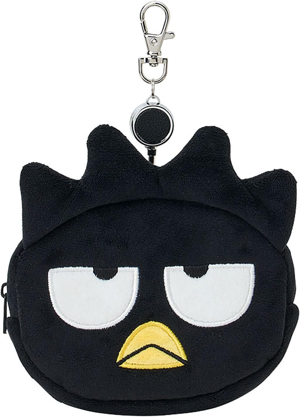 Sanrio (SANRIO) Face-shaped Pass Case & Pouch Cotton, PVC, Steel, Polyester ID Holder with Reel Small Item Storage Suitable for Ages 15 and Up