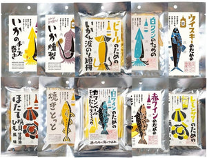 Maruichi Okada Shoten Seafood Delicacies Sea Snacks Set for Sake Appetizers, Snacks, Delicacies, Hokkaido Made, Sake Side Dish (10 Varieties B Set (No Box))