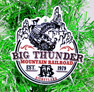 Adorno de Navidad icónico de ferrocarril de montaña Big Thunder Mountain Ride (B20)