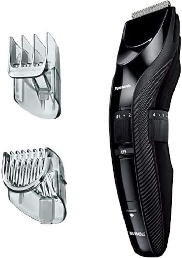 Panasonic ER-GC55-K Hair Clipper, Two-Block Compatible, Rechargeable and AC-Powered, Black