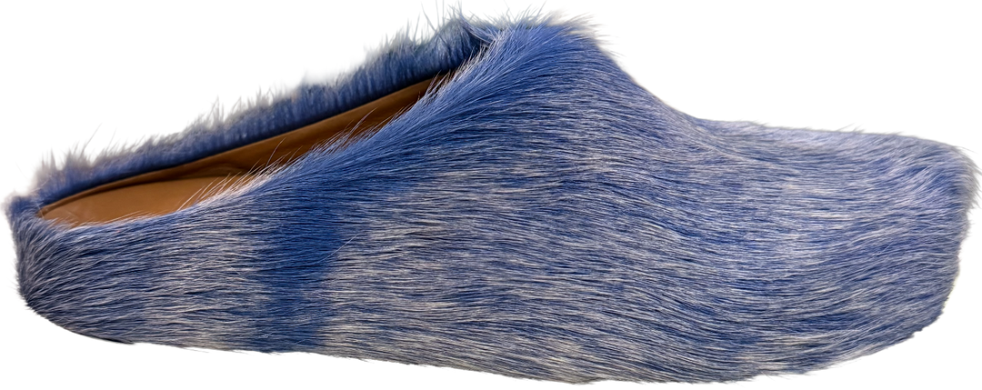 MARNI 'WHITE BLUE' SABOT SLIPPERS