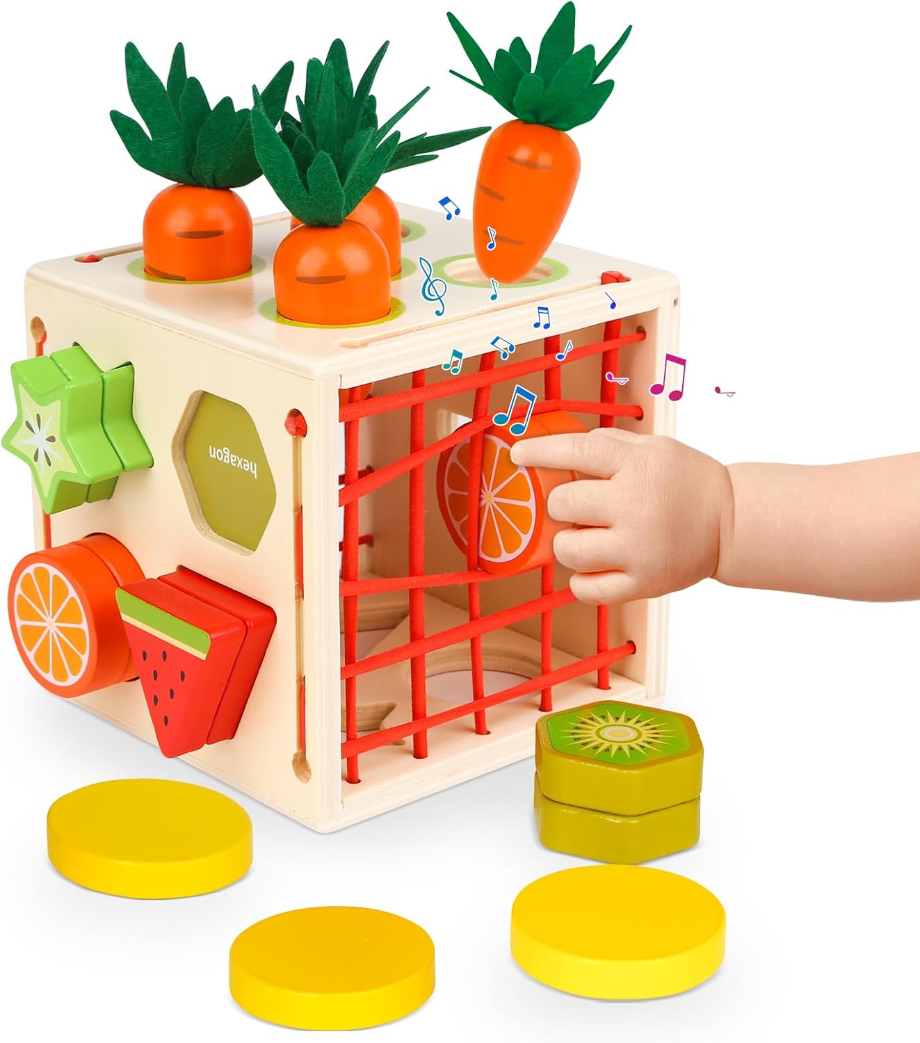 Montessori Educational Toys, Boys and Girls, Wooden Toy for 1, 2, 3rd Birthday, Gift, Ranking, Early Development, Fingertip Training, Baby Shower, Kindergarten Entrance Celebration