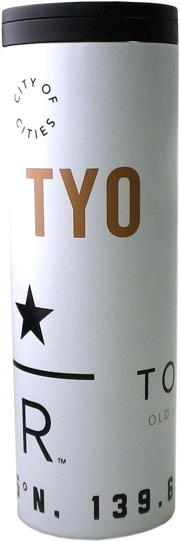 STARBUCKS TYO Stainless Steel Tumbler 16.1 fl oz (473 ml) Roastery Simple Tableware Logo Water Bottle White Coffee Black Starbucks Reserve Roastery Japan Tokyo Medium Black Limited Edition