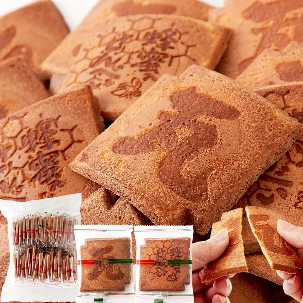 Tennei Seikatsu Wara Senbei (35 Pieces) Individually Wrapped Pure Honey Senbei Snacks Appetizers Yaotsucho Economy Pack Souvenir Gift