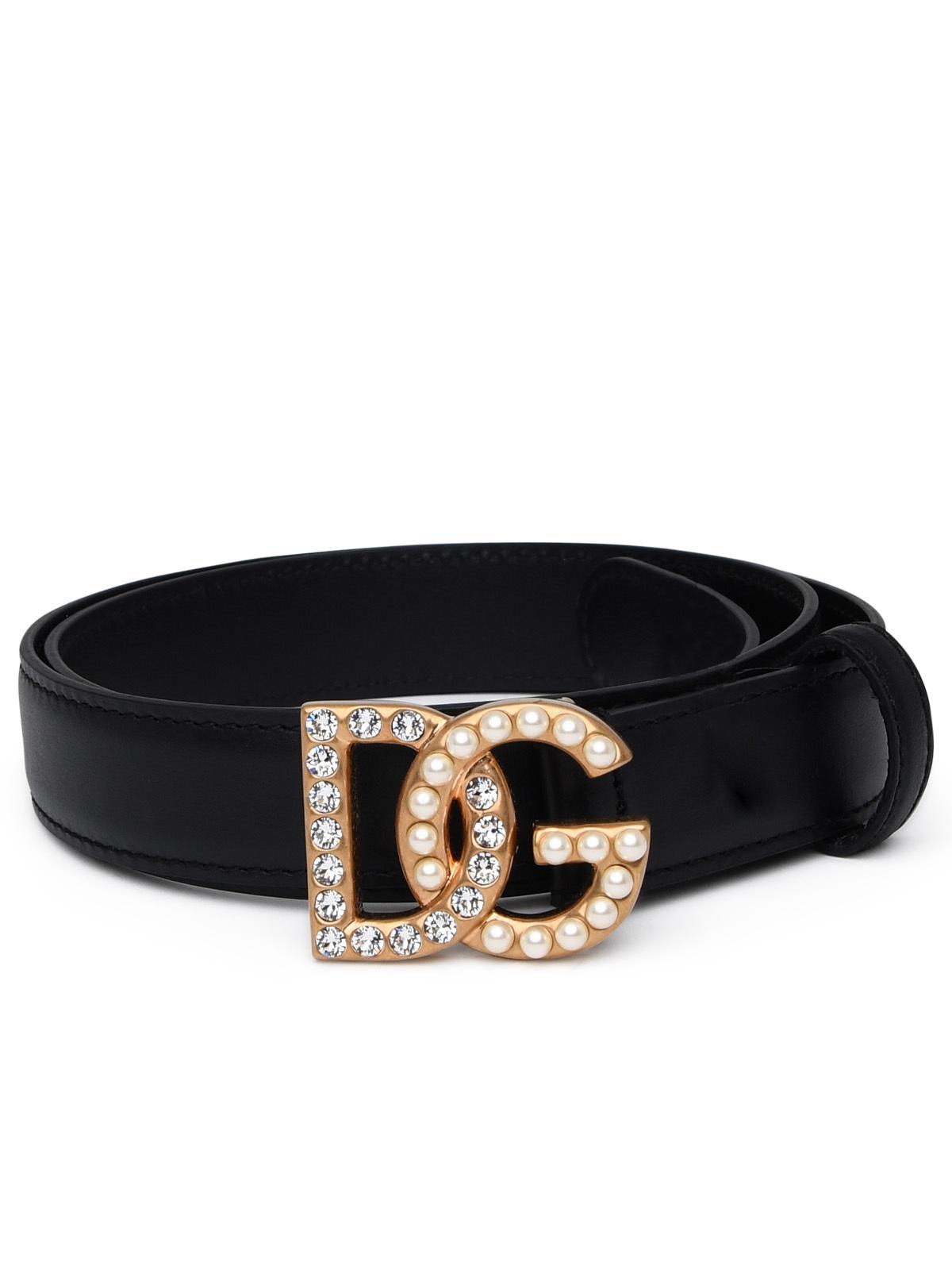 Dolce  Gabbana ドルチェ＆ガッバーナブラックリアベルト - Image 1