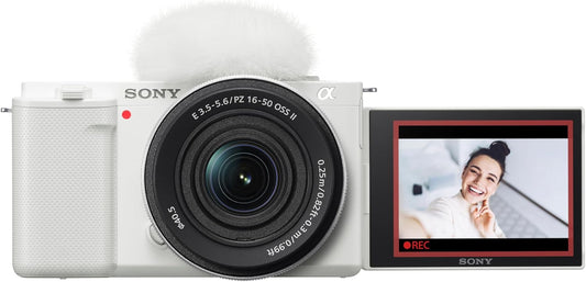 Sony Alpha ZV-E10 - APS-C 交換レンズ ミラーレス Vlogカメラキット - ホワイト、ZVE10KW