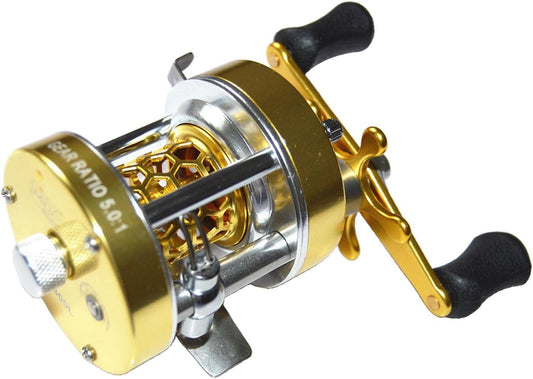 LOL-FUN Fishing Reel Bait Reel Casting Fishing Reel Gear Ratio 5.0:1 Bait Reel Centrifugal Brake for Sea Bass Lake River Sea Fishing Freshwater Fishing