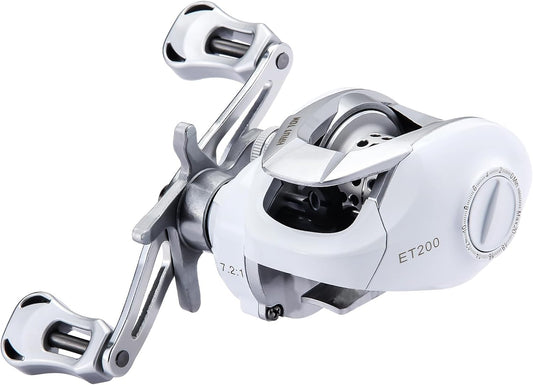 HAUT TON ET Bait Reel, 4+1 Ball Bearing 7.2:1 Gear Ratio, 7kg Drag System for Trout Baitcasting Reel Fishing