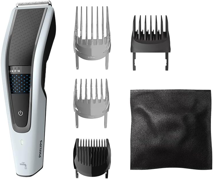Philips Hair Cutter 5000 Series (Electric Clippers/27-Step Adjustment 3-28 mm・Turbo Mode・Charging/AC Type) HC5610/60 White/Black