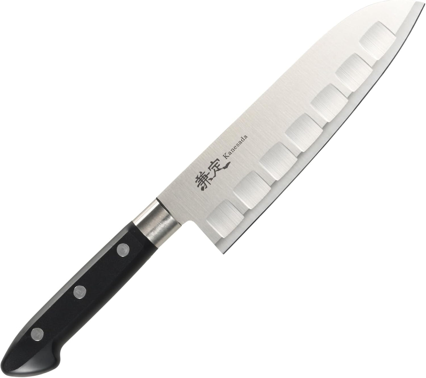Takagi Kansada Santoku Knife, 6.7 inches (170 mm), Dimple Special Treatment, For Vegetables, Meat, Fish, Etc., Handle With Antibacterial Agent, Dishwasher Safe, Made in Japan Antibacterial, Takagi Takagi