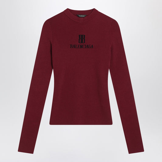 Balenciaga Ribbed Burgundy Nano BB Seater - Image 1