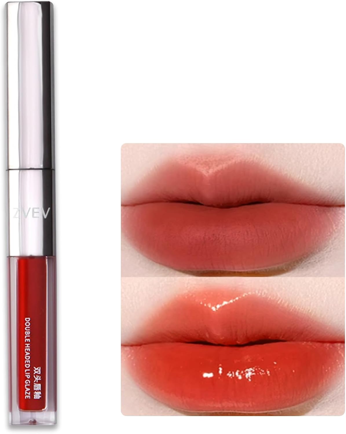 Lip Gloss, Double Ended Effect, Lip Oil, Plumping, Dry Lips, Natural Moisture and Shine Party Gift (03# Yanmei)