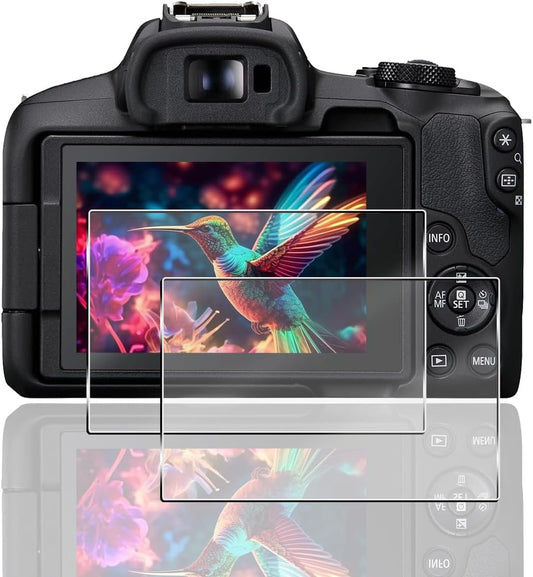 [Set of 2] Canon EOS R50/R8 Protective Film, Glass Film, 2 x Canon R50/R8 Film [Nippon Asahi Glass Material 9H Strength] Compatible with Canon R50 LCD Protective Film, Tempered Glass, High