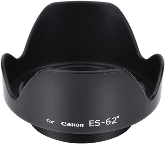ES-62II Camera DSLR Lens Hood for Canon 50mm f/1.8 II with Lens Cap, for Nikon 50mm 1.8D Lens, Nikon 50mm 1.4D Lens