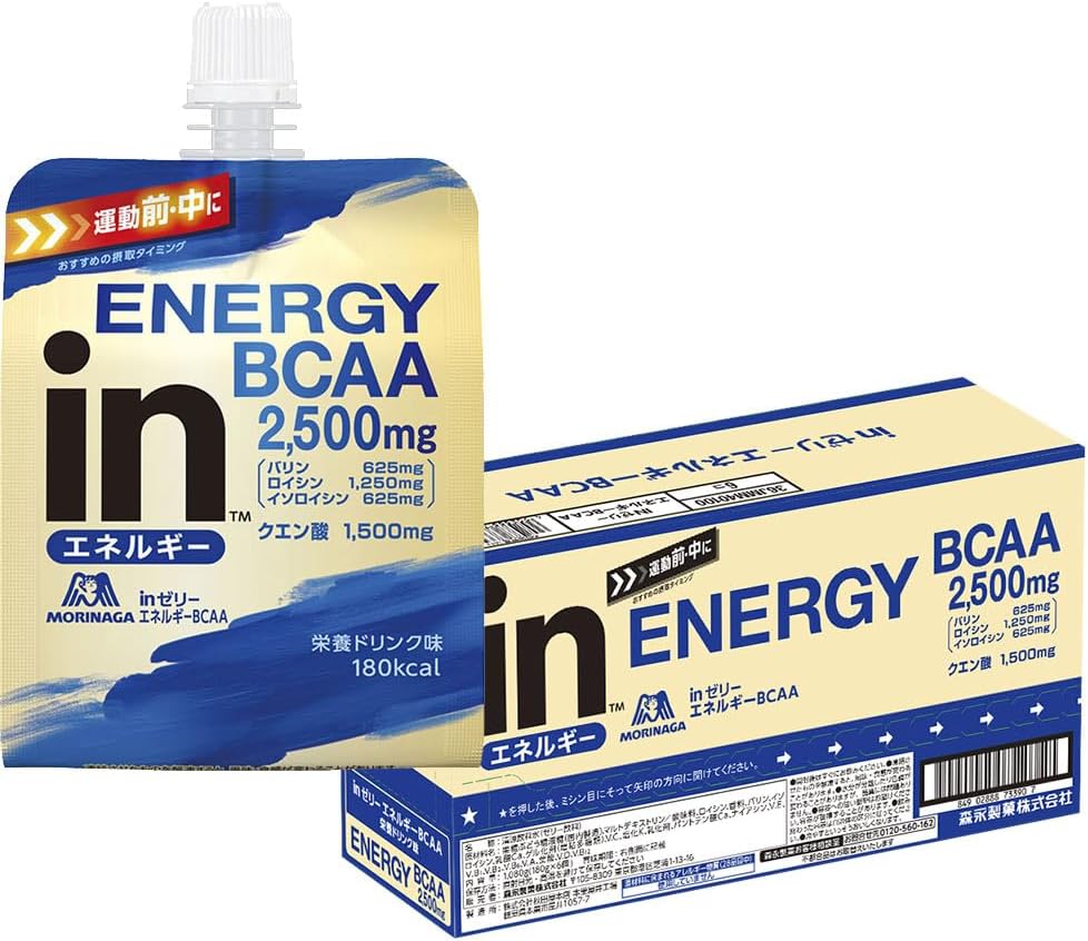 inゼリー Energy BCAA (180g×6 pieces) 10-second charge Nutrition drink flavor Citric acid included BCAA Morinaga Seika