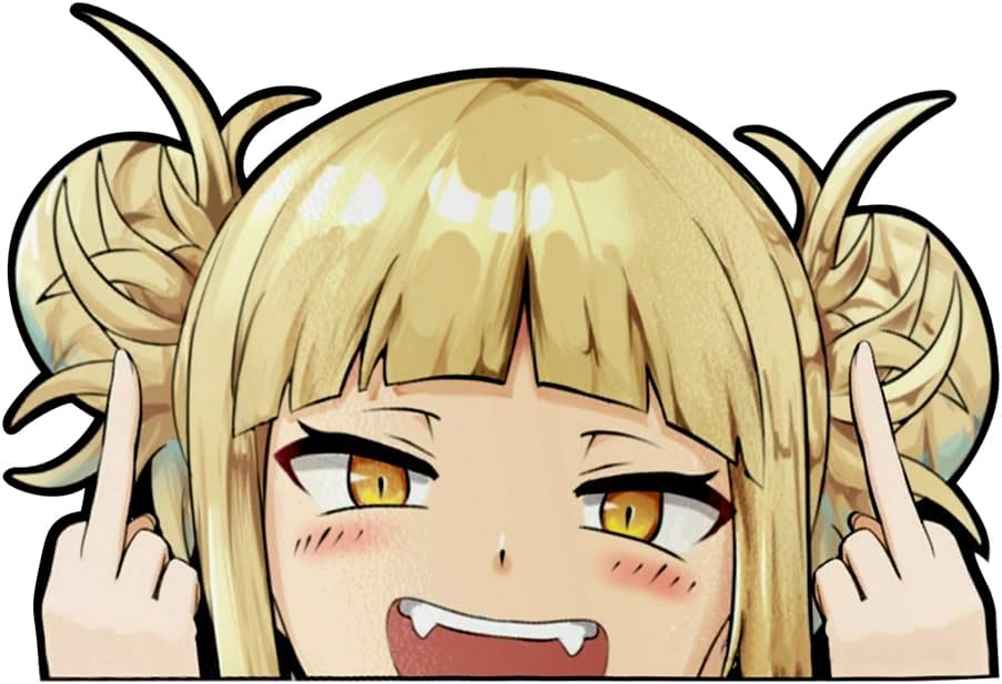 EARLFAMILY 13cm TOGA Himiko Cartoon Anime Car Sticker Peker Peak Anime Vinyl Sticker JDM Window Trunk Bumper Decal