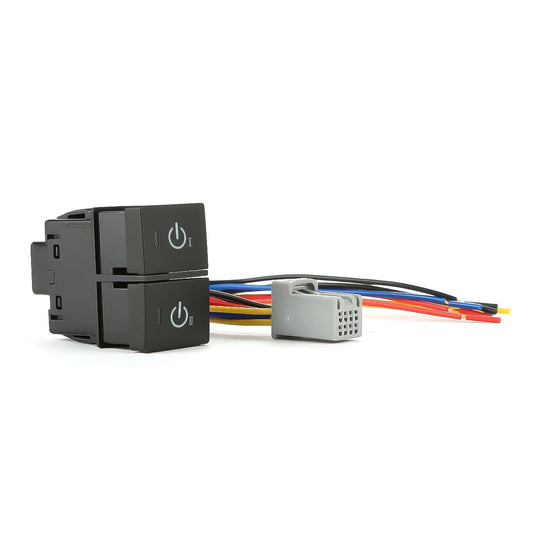 Genuine Style Built-in Switch for Honda C Type 2 Circuits Green Simple Power Mark Universal Type