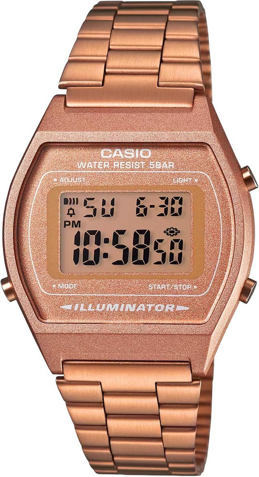 Casio Digital Watch, Vintage Series, B640 Series, Unisex, Overseas Model, Rose Gold B640WC-5A, Bracelet Type