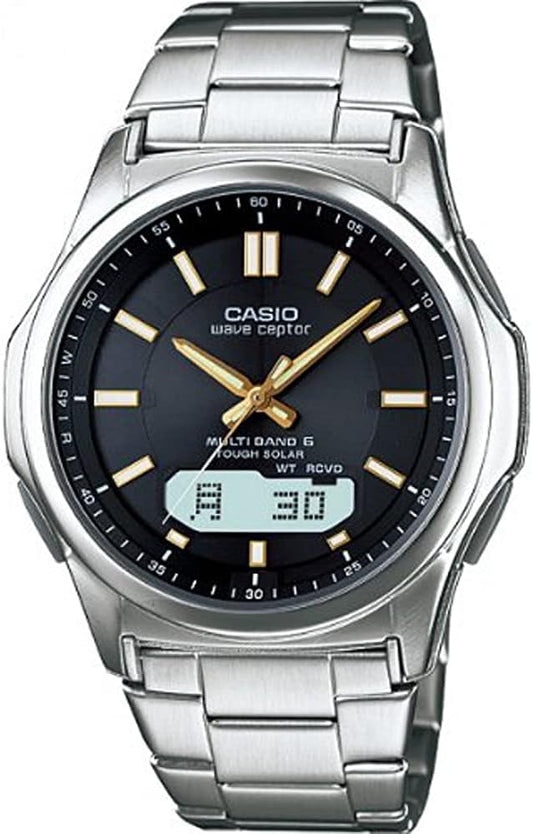 CASIO WVA-M630D-1A2JF WAVE CEPTOR Men's Wristwatch, Radio Solar, Compatible with 6 Stations Around the World, Black, Bracelet Type