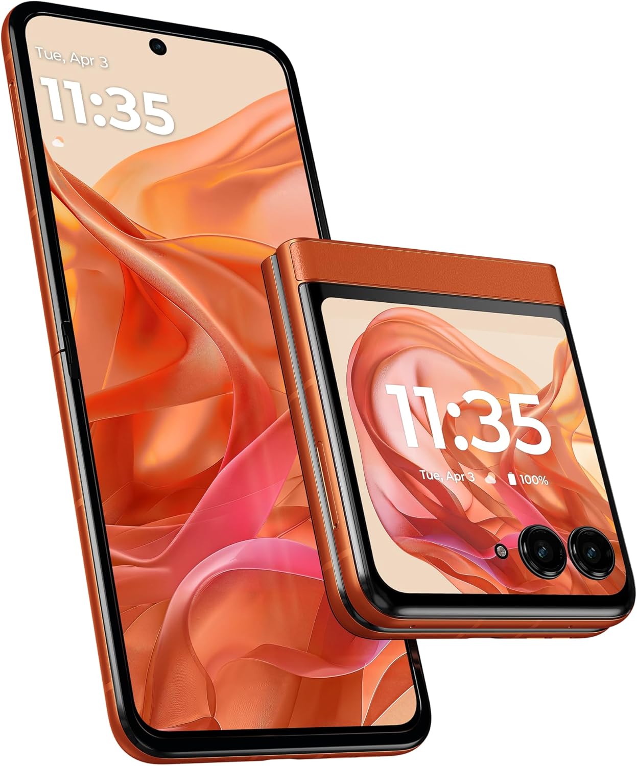 Motorola motorola razr 50｜12GB/512GB｜Split Orange｜SIM-Free Smartphone Body｜Folding Smartphone｜NFC/FeliCa Compatible｜Official Dealer Item｜6.9 inches｜Organic EL｜FHD+｜IPX8 Waterproof and Dustproof｜Large