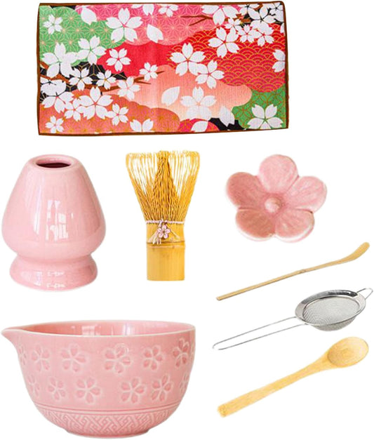 Ancsttu 抹茶茶碗セット | 抹茶ミキサー道具セット,セラミック製日本茶茶筅スタンド 男女兼用初心者愛好家向けコーヒーホーム旅行瞑想デザート