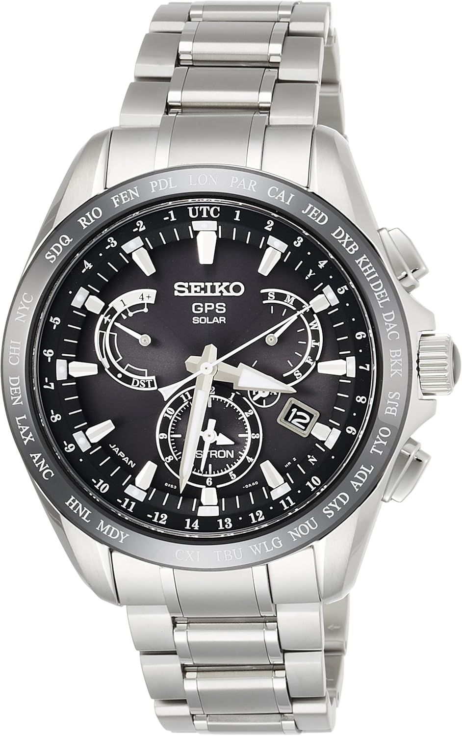 SEIKO ASTRON Men's Watch Solar GPS satellite Radio Fix SBXB045