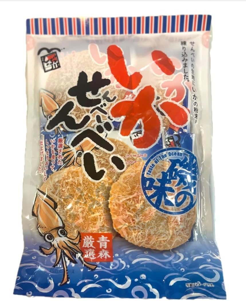 Shibukawa Confectionery Produced in Aomori Carefully Selected Ikanbei 8 Sheets x 1