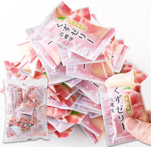 Natural Lifestyle White Peach Shavings Jelly (28.1 oz (800 g), Individually Packaged, Uses White Peach Juice from Yamanashi Prefecture, Yoshino Katsu Puremochi, Crisp Mochi, Snacks, Bento Box, Made in