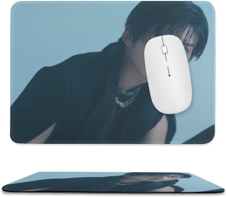 Mouse Pad Waterproof Durable Easy to Clean Non-Slip Rubber Sole for Office Gaming Stylish Cute Cartoon Character Unisex (Blue)