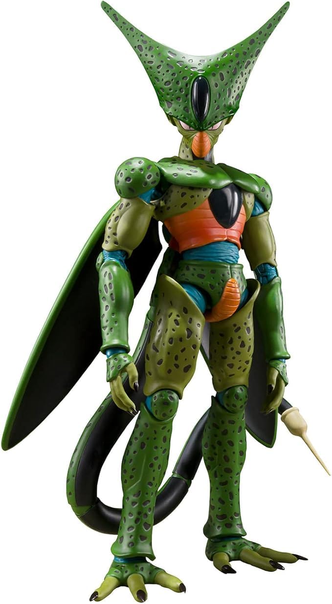 TAMASHII NATIONS S.H. Figuarts Dragon Ball Z Cell 1st Form (Resale Version), Approx. 6.7 inches (170 mm), PVC & ABS, Pre-painted Action Figure