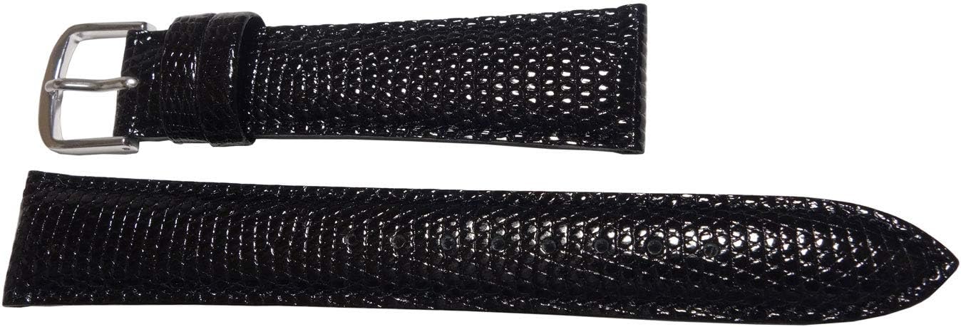 20mm Seiko Watch Band DX04A Lizard Black, Luxury
